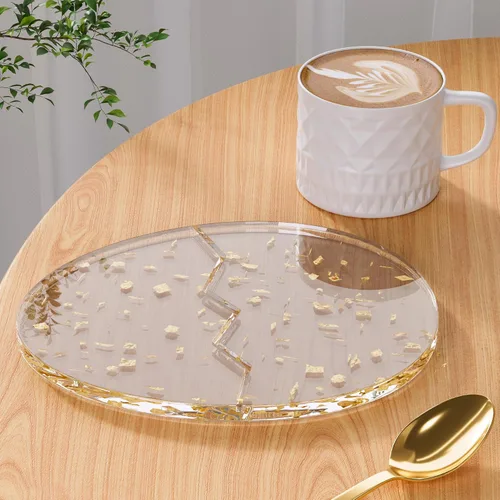 Miniatura 25 de Posavasos Decorativos de Acrílico, Posavasos Irregulares para Bar y Bebidas, Posavasos para Taza de Café con Forma de Nube Transparente, Perfecto