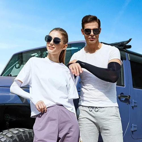 Miniatura 6 de beister 3/6 pares de mangas de brazo de enfriamiento UV protección solar unisex para deportes, ciclismo, golf, correr