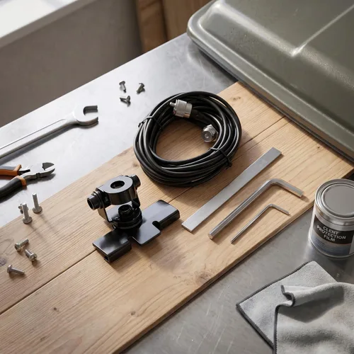 Miniatura 6 de Soporte de montaje de antena de jamón de coche para radio móvil, soporte de maletero para tapa de tronco/Hatchback/Montaje de puerta para FT-1802M