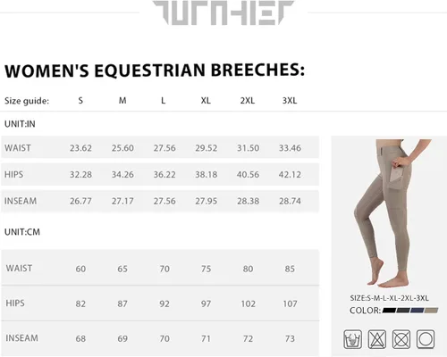 Miniatura 6 de Mallas de equitación para mujer pantalones de entrenamiento con agarre de silicona