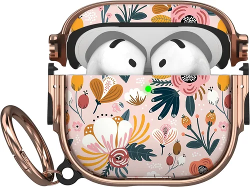 Miniatura 46 de Maxjoy Funda para AirPods 3 con cerradura, bonita funda protectora rígida para AirPod 3 de tercera generación para mujeres y hombres con llavero