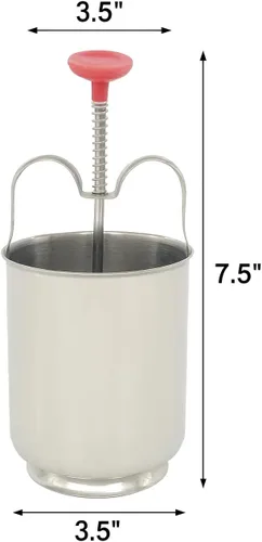 Miniatura 2 de DBY Medu Vada Maker - Dispensador de acero inoxidable - Plateado - Estilo moderno - Perfectamente formado y crujiente Medu Vada