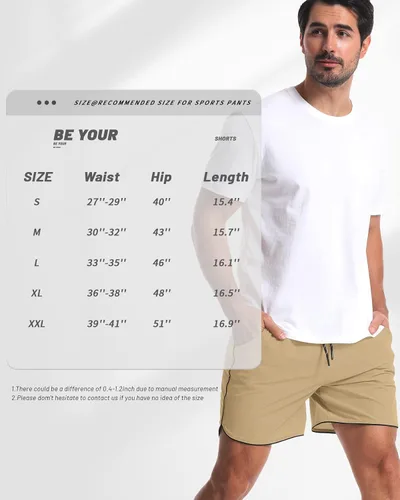 Miniatura 7 de Paquete de 2 pantalones cortos deportivos de entrenamiento de 5 pulgadas para hombre, pantalones cortos de gimnasio de secado rápido con bolsillos