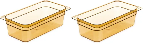 Miniatura 10 de Carlisle FoodService Products Sartén de alimentos de alta temperatura, contenedor de almacenamiento de alimentos de tamaño 1/3 para servir alimentos