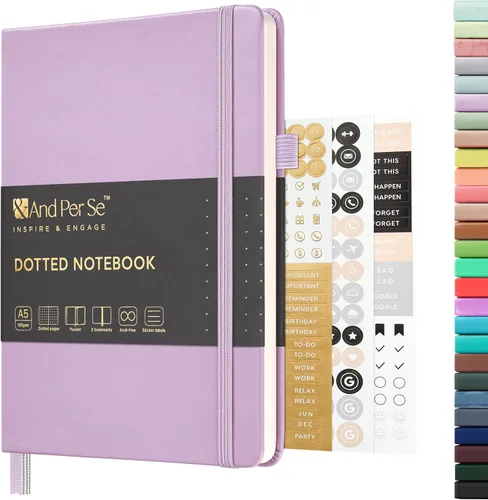 Miniatura 96 de &And Per Se - Cuaderno en blanco, 160 páginas, 5.7 x 8 pulgadas, cuaderno de rayas estrechas con papel grueso para escribir, cuaderno de tapa dura