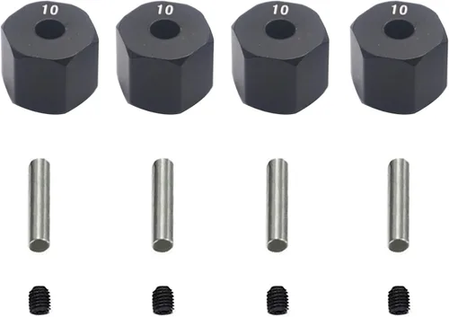 Compartir Goo Aleación de Aluminio 0.472 in Rueda Drive Hex Hub Adaptador con Pasadores Compatible con Axial SCX10 90046 Tamiya CC01 1/10 RC Crawler
