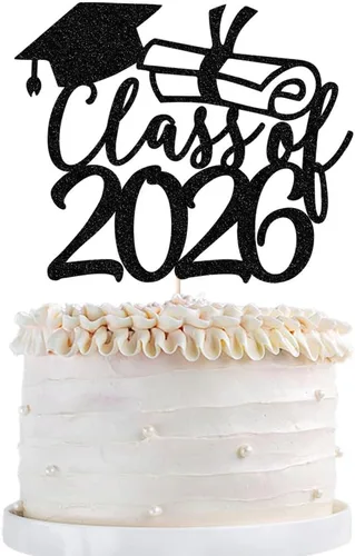 Miniatura 9 de Gold Class of 2025 - Decoración para tartas de graduación con purpurina para la clase de 2025, suministros de fiesta de graduación – Graduados