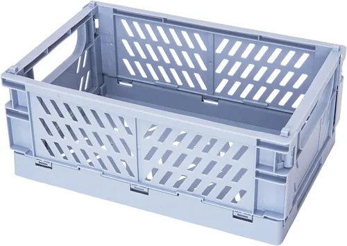 Miniatura 2 de monomono Paquete de 5 cestas de plástico para organizar, cajas plegables plegables para almacenamiento y organización, almacenamiento en el baño