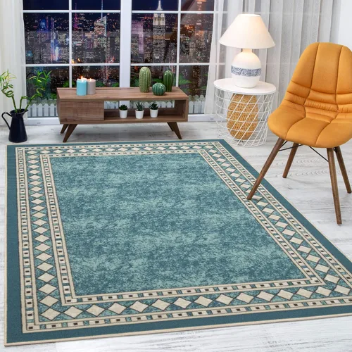 Miniatura 21 de Antep Rugs - Alfombras modernas con bordes, antideslizantes (antideslizante), de perfil bajo con respaldo de goma, para cocina, juego de 2 piezas