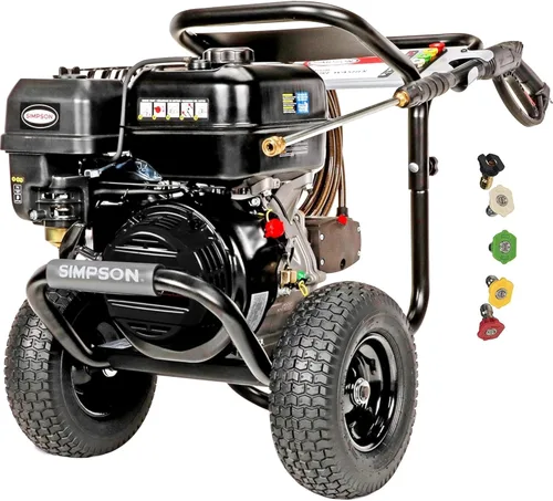 Miniatura 15 de Simpson 61014 3500 PSI a 2.5 GPM Honda GX200 con AAA AX300 Bomba de leva axial Agua fría Lavadora a presión de gas profesional PS61002-S