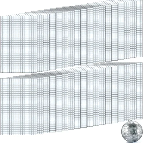 Miniatura 10 de Azulejos de mosaico autoadhesivos para proyectos de manualidades, 0.197 x 0.197 in (plata, 28800 piezas)