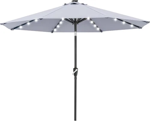 Miniatura 25 de ABCCANOPY Sombrillas solares duraderas para patio con 32 luces LED de 7.5 pies (beige claro)