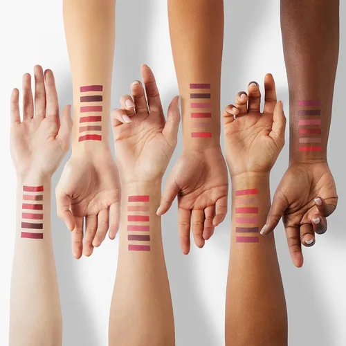 Miniatura 4 de Juego de 6 labiales líquidos de larga duración para mujeres; juego de brillos labiales líquidos permanentes y que duran 24 horas, color rojo vino