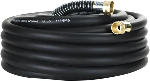 Miniatura 42 de Guitrees Leader Manguera de jardín de 15 pies x 5/8 pulgadas, manguera de agua corta resistente, accesorios macho a hembra, trenzado de cinco capas
