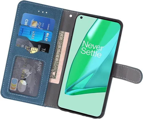 Miniatura 3 de Asuwish Funda compatible con OnePlus 9 Pro One Plus 9Pro 5G y protector de pantalla de vidrio templado, funda con tapa para tarjetero, funda