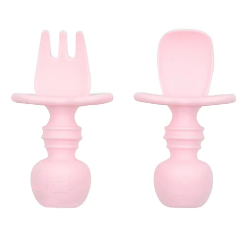 Miniatura 30 de Bumkins Juego de utensilios para bebés, Chewtensils cucharas de silicona para mojar, autoalimentación, destete dirigido por el bebé, aprendizaje
