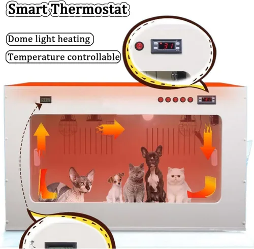 Miniatura 5 de Pet Incubator Box, Cat Incubator for Puppies, Pet Incubator Box for Dog, Large Pet Brooder Nursery Dog, Puppy Incubator with Heating, Kitten