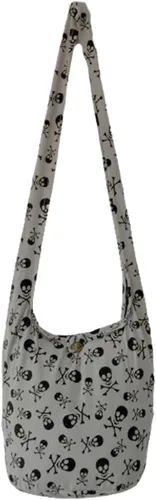 Miniatura 21 de Bolso cruzado estilo bohemio bohemio estilo hobo hippie gótico de 33 pulgadas, color negro