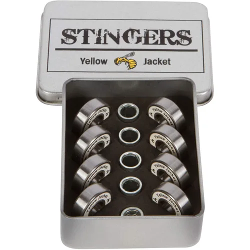 Miniatura 9 de Yellow Jacket - Rodamientos premium para patineta y longboard, profesionales, 608, ABEC 9, naranja tropical (paquete de 8)