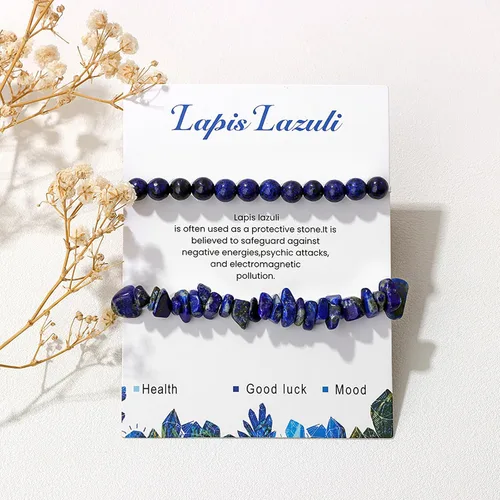 Miniatura 21 de Pulseras de cristal curativo para mujer, 2 pulseras de piedra natural de 0.236 pulgadas, pulseras elásticas de cuentas de cristal hechas a mano