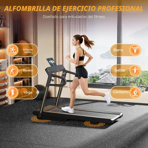 Miniatura 2 de PRAISUN Suelo de Gimnasio de Goma Más Grueso de 0.6 Pulgadas para Gimnasio en Casa, 12 Piezas 48 Pies Cuadrados Alfombrillas de Entrenamiento
