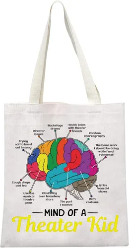 Miniatura 8 de MEIKIUP Mind Of A Theater Regalos musicales Teatro Musical Bolsa de maquillaje Nerd Regalo de teatro para actrices actores, Bolsa de teatro