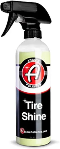 Adam's Tire Shine 16oz – Apósito de neumático rociador fácil de usar con SiO2 para un aspecto brillante de neumáticos húmedos sin eslinga | Funciona