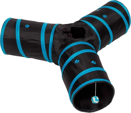 Miniatura 8 de Cat Tunnel - Juguete plegable de 3 vías - Tubo divertido para conejos, gatitos y perros, aguamarina