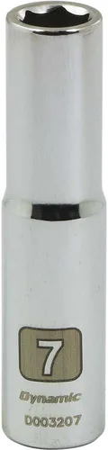 Miniatura 2 de Dynamic Herramientas 1/4" Drive 6 puntos métrico, 0.217 in de profundidad longitud, zócalo de acabado cromado