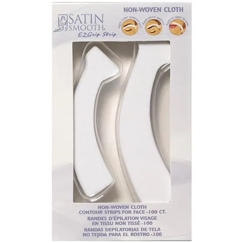 Miniatura 7 de Satin Smooth EZ Grip - Tiras de cera para cejas, tiras de cera no tejidas para cejas, labio superior y cejas, depilación facial para mujeres, 100 EZ