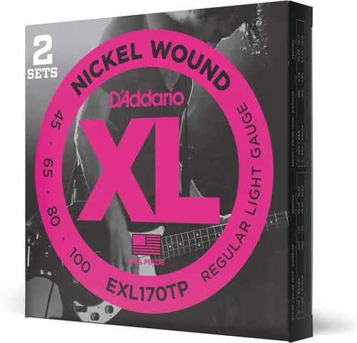 Miniatura 25 de D'Addario XL Nickel EXL170S - Cuerdas para bajo de 4 cuerdas con entonación perfecta, sensación uniforme, durabilidad potente, calibre 45-100