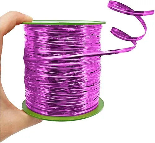 Miniatura 11 de HAHIYO 100 yardas/300 pies/91M Lazos de torsión de metal púrpura para pan, caramelo, café, bolsas de regalo, envoltorios de regalo, plástico, fiesta