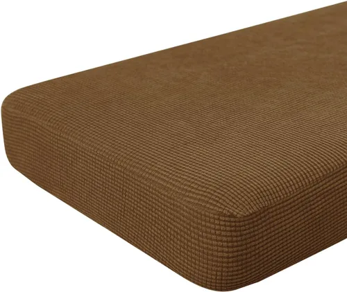 Miniatura 111 de Hokway Fundas de cojín elásticas para sofá Fundas de cojín para sofá Fundas de cojín de asiento de sofá Funda protectora de cojín(Chocolate, Mediano)
