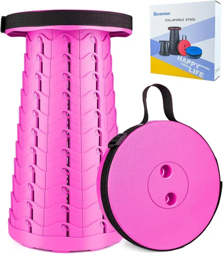 Miniatura 18 de Boreeman Taburete plegable mejorado, ligero pero más resistente, con capacidad de carga, 400 libras, taburete plegable portátil para camping, pesca