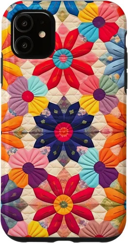 Miniatura 8 de Quilting Flower Blooms Quilt Pattern Case for iPhone 17