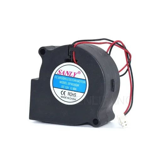 Miniatura 3 de Nuevo para SF6028SM DC12V 0.10A 6028 2.362 in 2-Wire silencio Turbo ventilador humidificador deshumidificador ventilador ventilador de refrigeración
