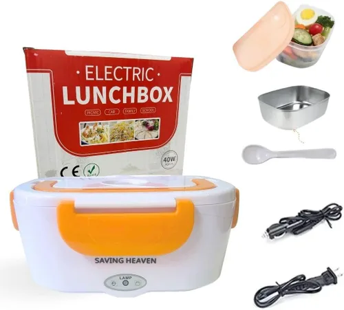 Miniatura 9 de Fiambrera eléctrica calentador de alimentos, calentador de alimentos portátil de 12/24/110V, lonchera para automóvil, camión, hogar, trabajo
