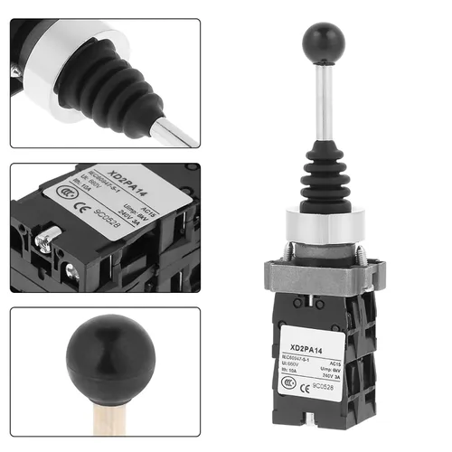 Miniatura 4 de Interruptor de 4 posiciones Interruptor de joystick con pestillo Joy Stick con pestillo Contactor de interruptor de joystick para control industrial