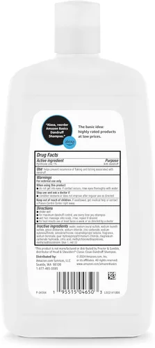 Miniatura 2 de Amazon Basics Champú anticaspa para el cuero cabelludo con picazón, alivio del cuero cabelludo seco, control de escamas, pH equilibrado, sin
