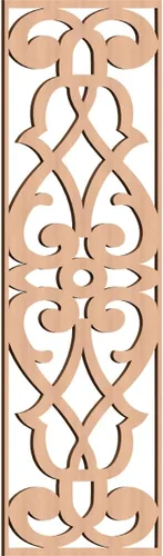 Miniatura 180 de 9 3/8"W x 24 3/8"H x 1/4"T Bellaire Decorativos Paneles de pared de madera calado, abedul