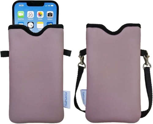 Miniatura 58 de Tainada Funda Estuche Bolsa de Neopreno para Teléfono para Hombres y Mujeres con Correa Cruzada/Cordón para el Cuello para iPhone 17/16/15 Pro Max