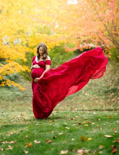 Miniatura 2 de ORQ Vestido de gasa de maternidad con hombros descubiertos para accesorios de fotos, vestido maxi de fotografía para sesión de fotos