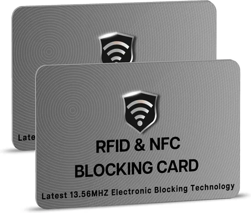 Miniatura 19 de SaiTech IT Paquete de 5 Tarjetas de Bloqueo RFID, Una Tarjeta Protege Toda la Billetera y Cartera, Protector de Tarjetas de Débito y Crédito
