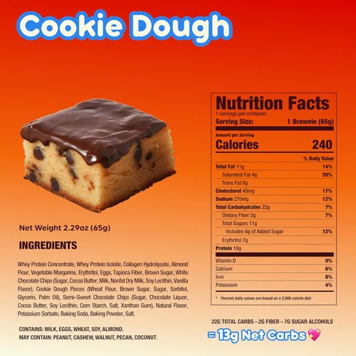 Miniatura 2 de Trocitos de brownie de proteína Prime Bites de Alpha Prime Supplements Barras altas en proteína, fortificadas con colágeno, bajas en azúcar