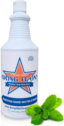Miniatura 8 de BRING IT ON! CLEANER Paquete de 2 quitamanchas de agua dura de 32 onzas para vidrio, limpiador de puertas de ducha, removedor de espuma de jabón
