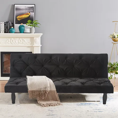 Sofá cama tipo futón, moderno, tapizado, plegable, para sala de estar compacta, sofá reclinable de tela, para apartamentos pequeños, espacios