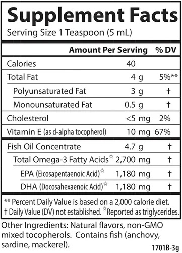 Miniatura 5 de Carlson Med Omega, Limón-Lima, 2,700 mg Omega-3, 3.4 fl oz