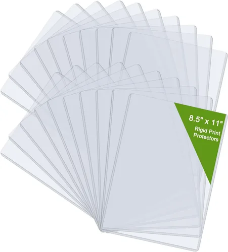 Protectores de hojas de plástico rígido de 8.5" x 11", protectores de menú de impresión rígida, protectores impermeables transparentes para 8.5 x 11