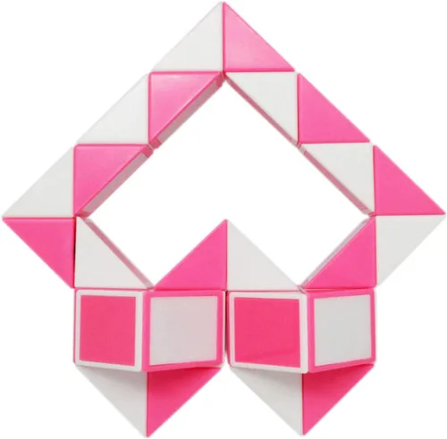 Miniatura 5 de Mipartebo Magic Snake Cube Twist Puzzle 36 cuñas de gran tamaño Twist Fidget Serpiente Juguetes para Niños Bebé Rosa