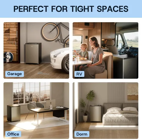 Miniatura 9 de Upstreman Mini congelador vertical pequeño de 3.0 pies cúbicos con puerta reversible, enfriamiento rápido, termostato de 5 niveles ajustable